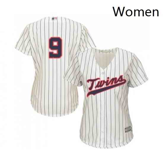 Womens Minnesota Twins 9 Marwin Gonzalez Replica Cream Alternate Cool Base Baseball Jersey